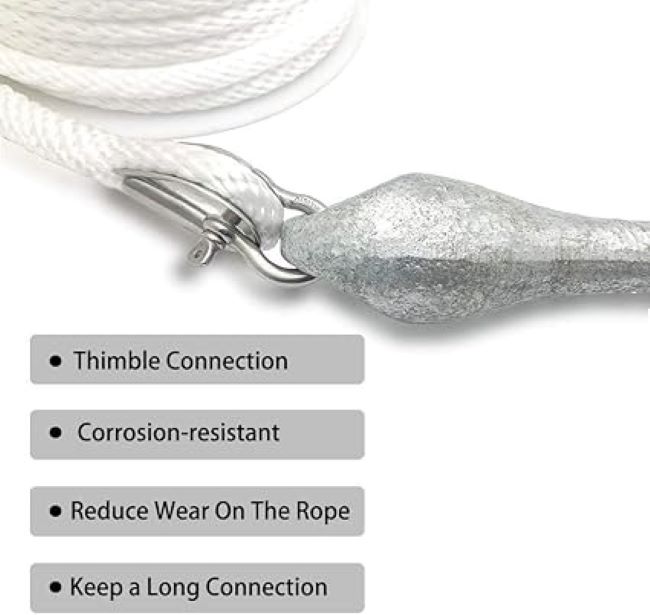 Coiled Young Marine rope for boating, anchoring, and versatile applications