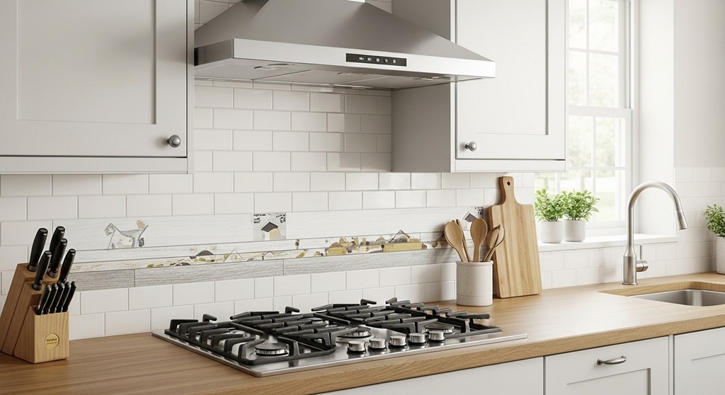DIY Peel and Stick Backsplash for Kitchens