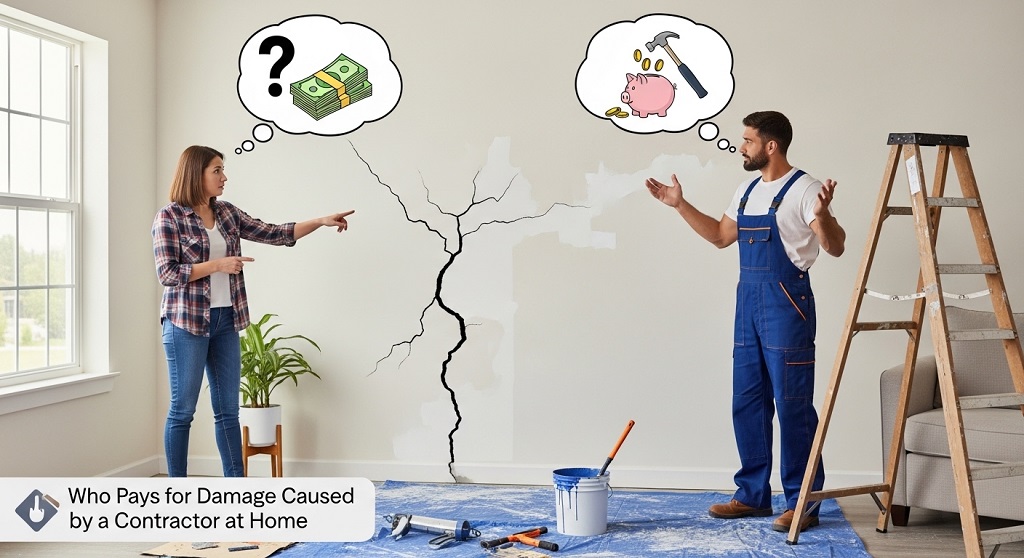 homeowner reviewing construction contract insurance coverage clauses