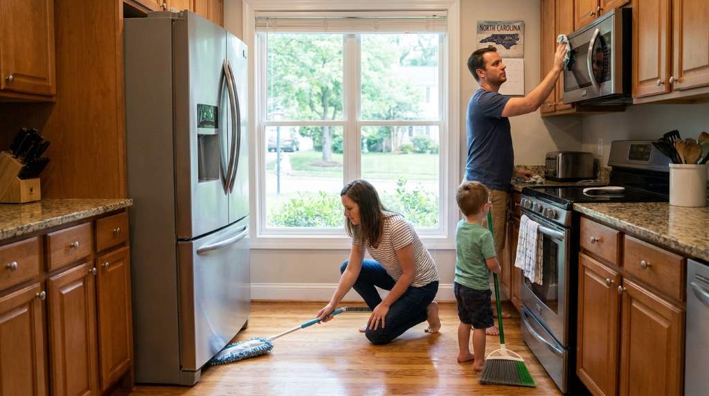 How Families in Charlotte, NC Prevent Dust Build-Up Around Kitchen Appliances