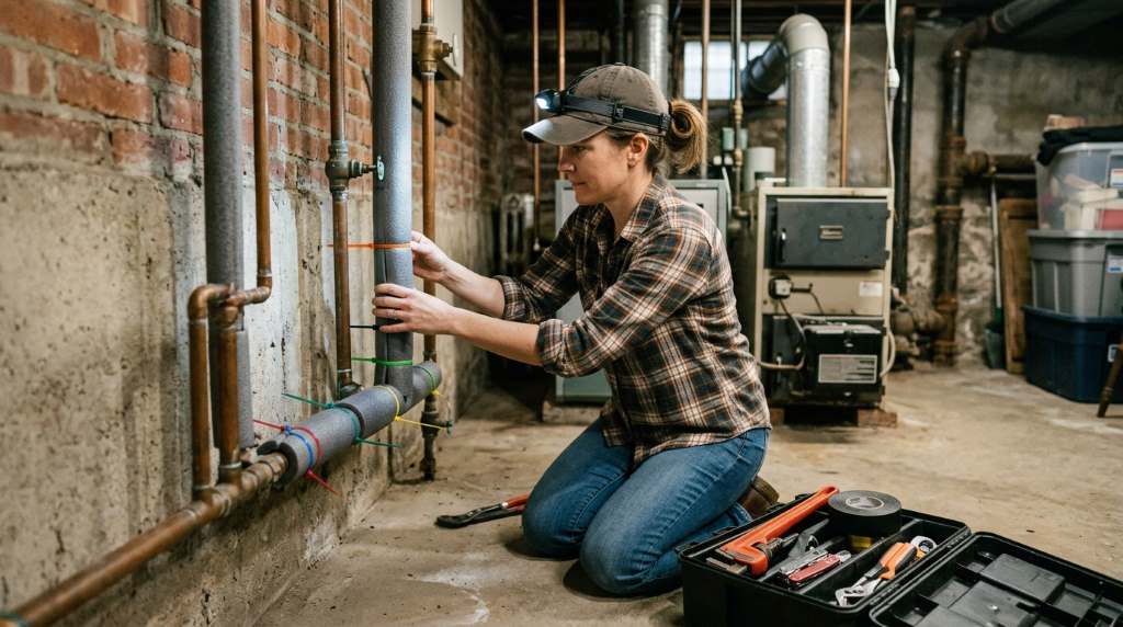 Modern PEX piping system installed in a renovated New York home
